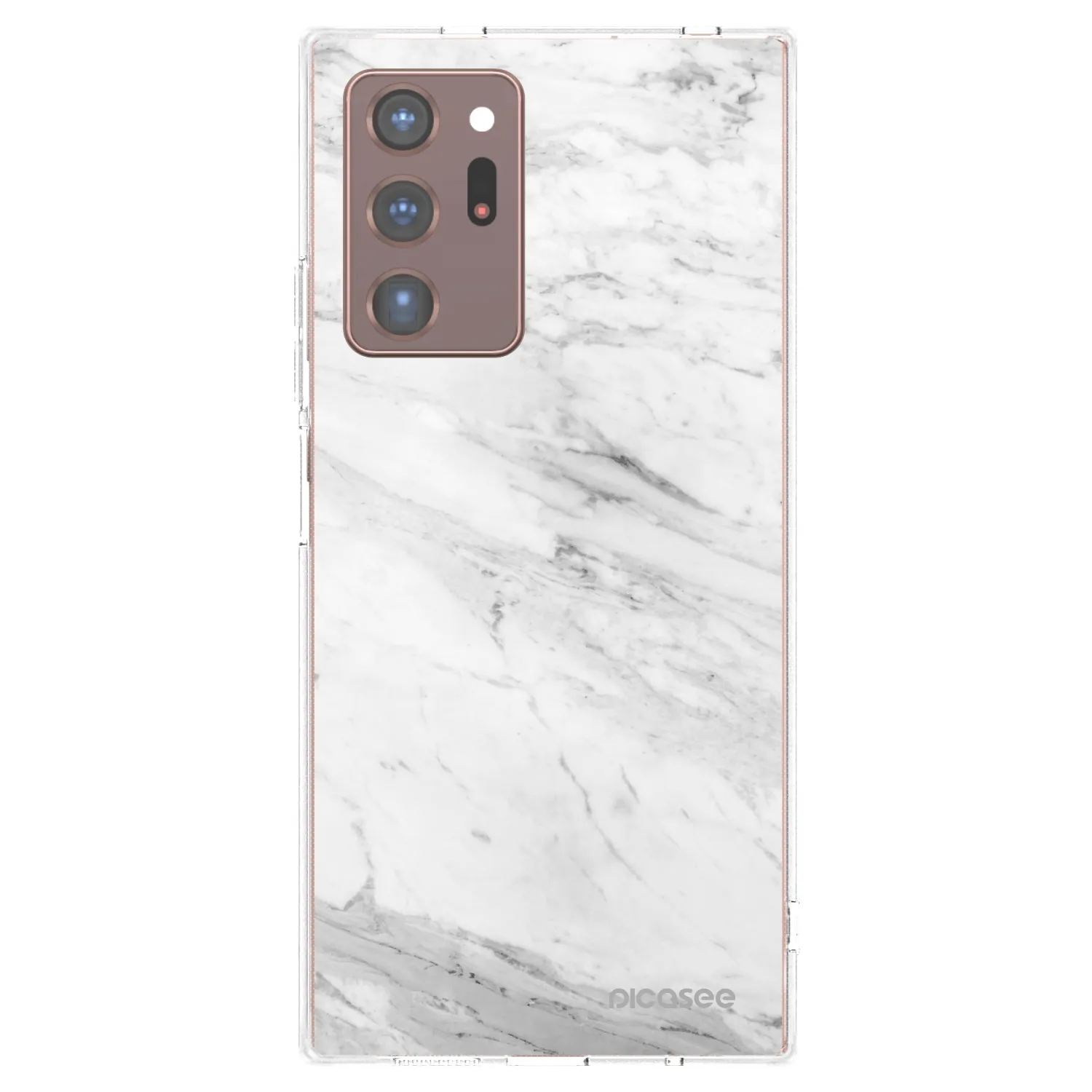 Picasee silikonski prozorni ovitek za Samsung Galaxy Note 20 Ultra - White marble