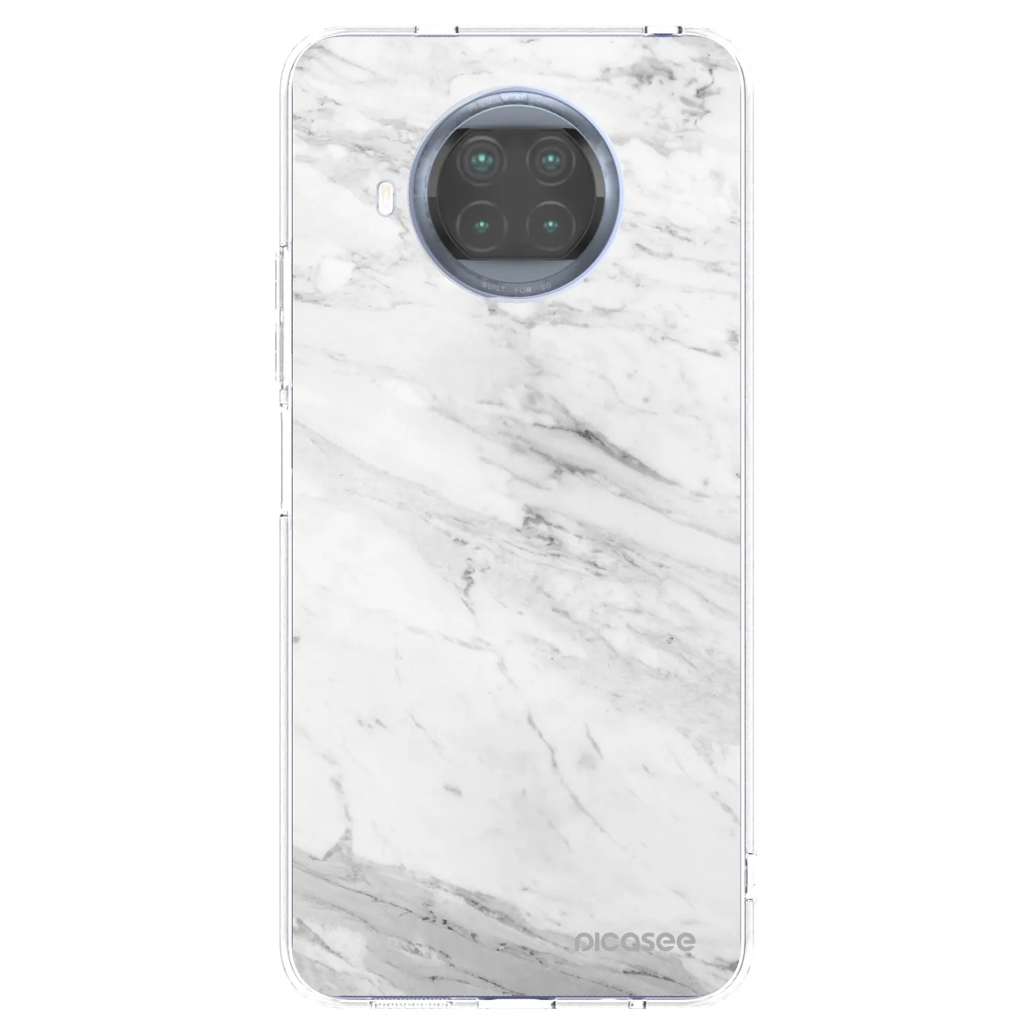 Picasee silikonski prozorni ovitek za Xiaomi Mi 10T Lite - White marble