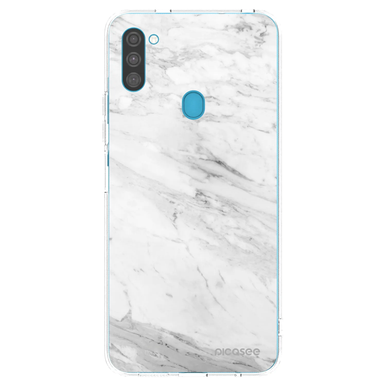 Picasee silikonski prozorni ovitek za Samsung Galaxy M11 - White marble
