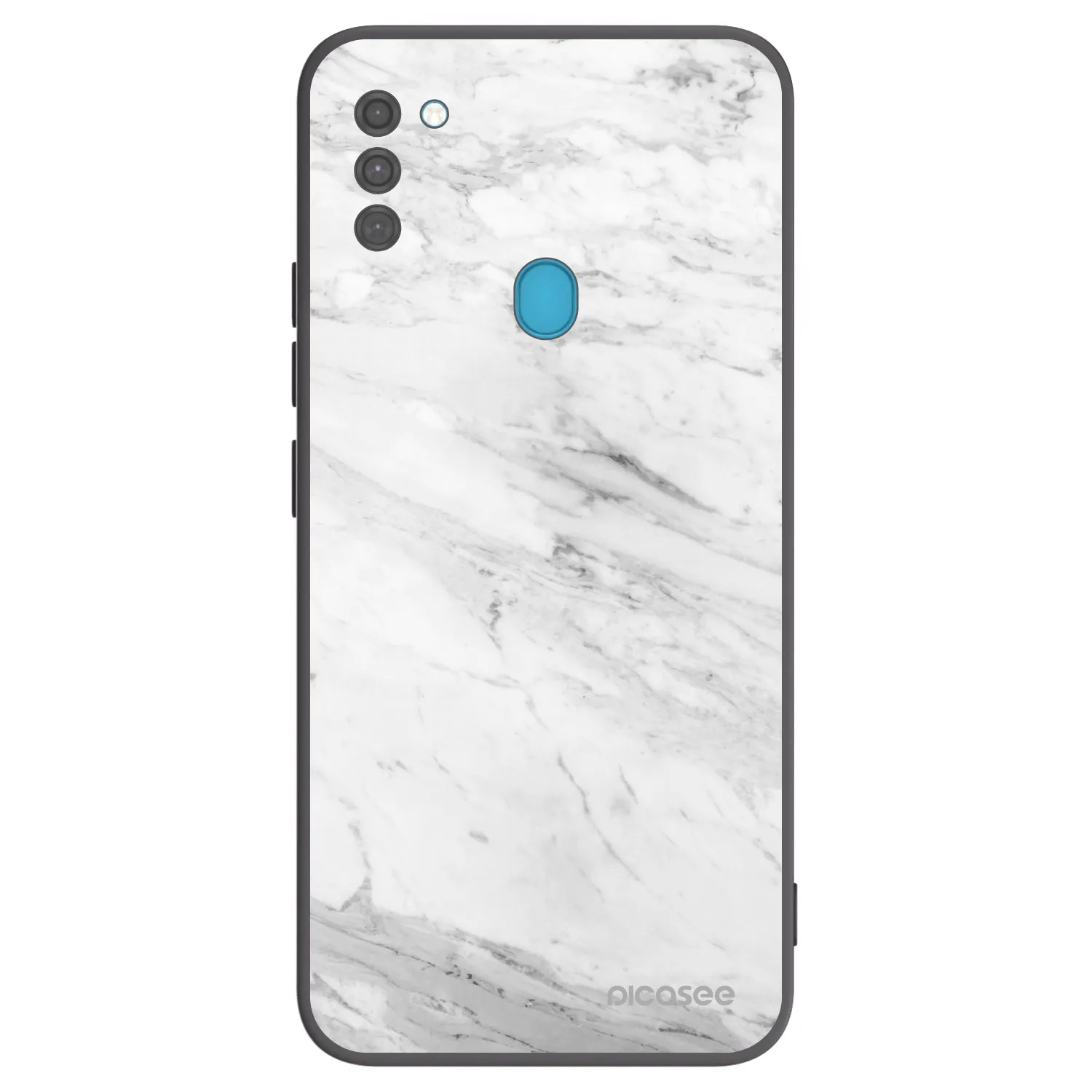 Picasee silikonski črni ovitek za Samsung Galaxy M11 - White marble
