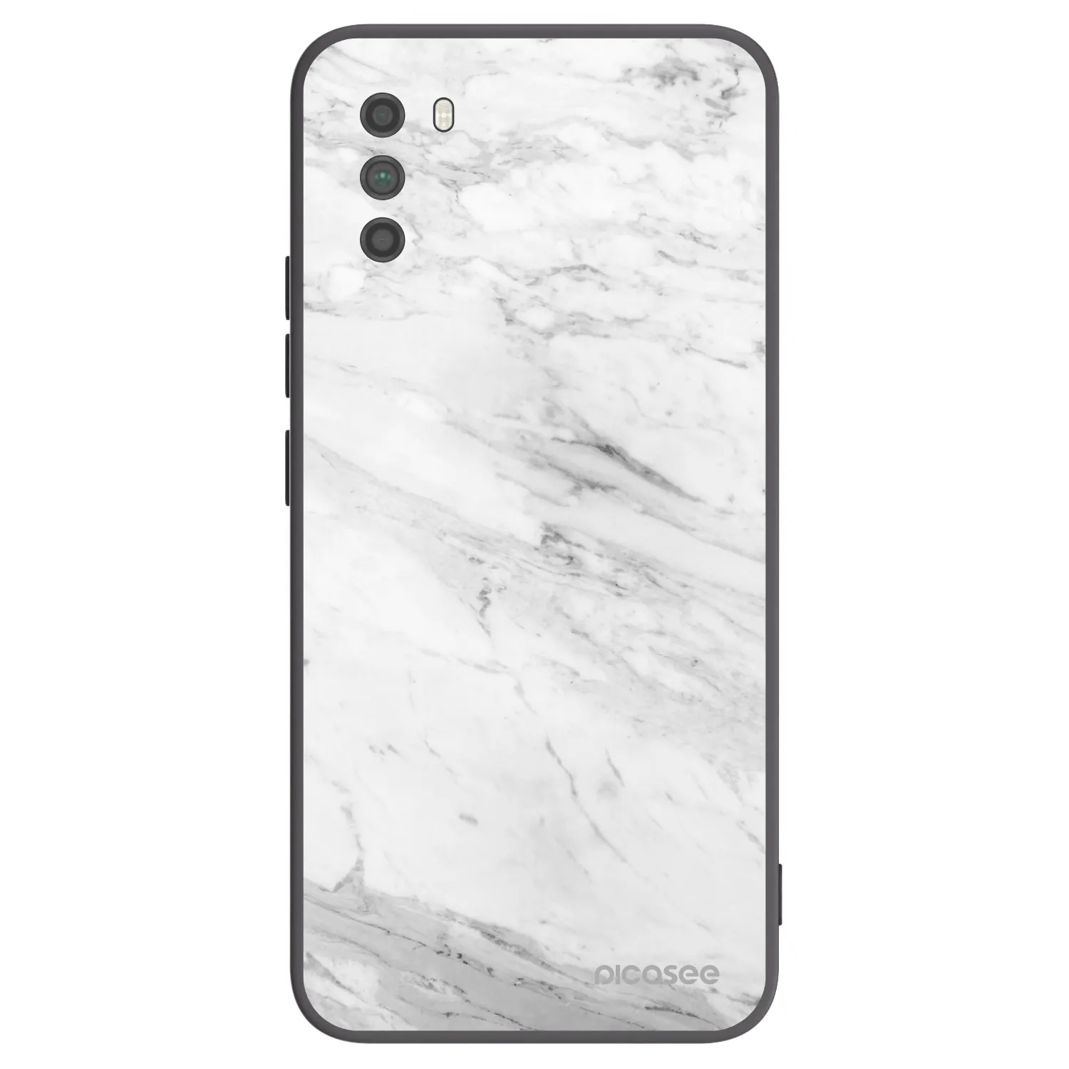 Picasee silikonski črni ovitek za Xiaomi Poco M3 - White marble