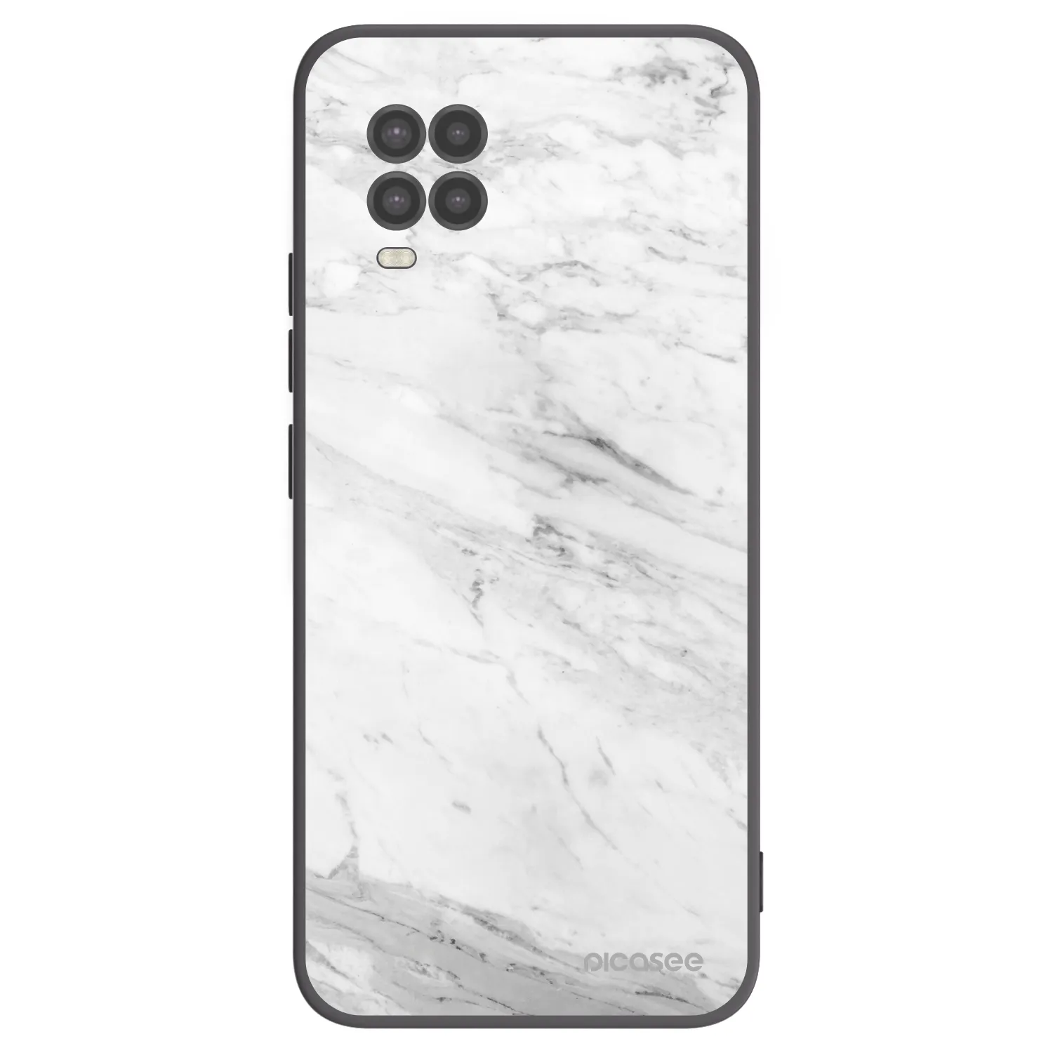 Picasee silikonski črni ovitek za Xiaomi Mi 10 Lite - White marble