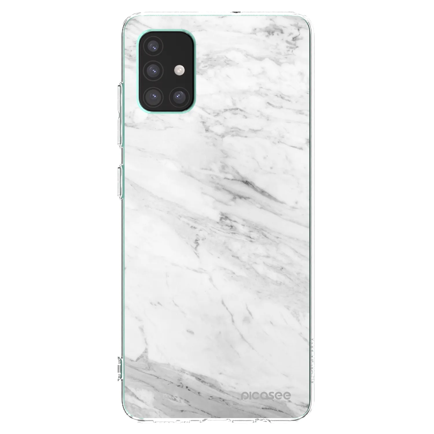 Picasee silikonski prozorni ovitek za Samsung Galaxy M51 M515F - White marble