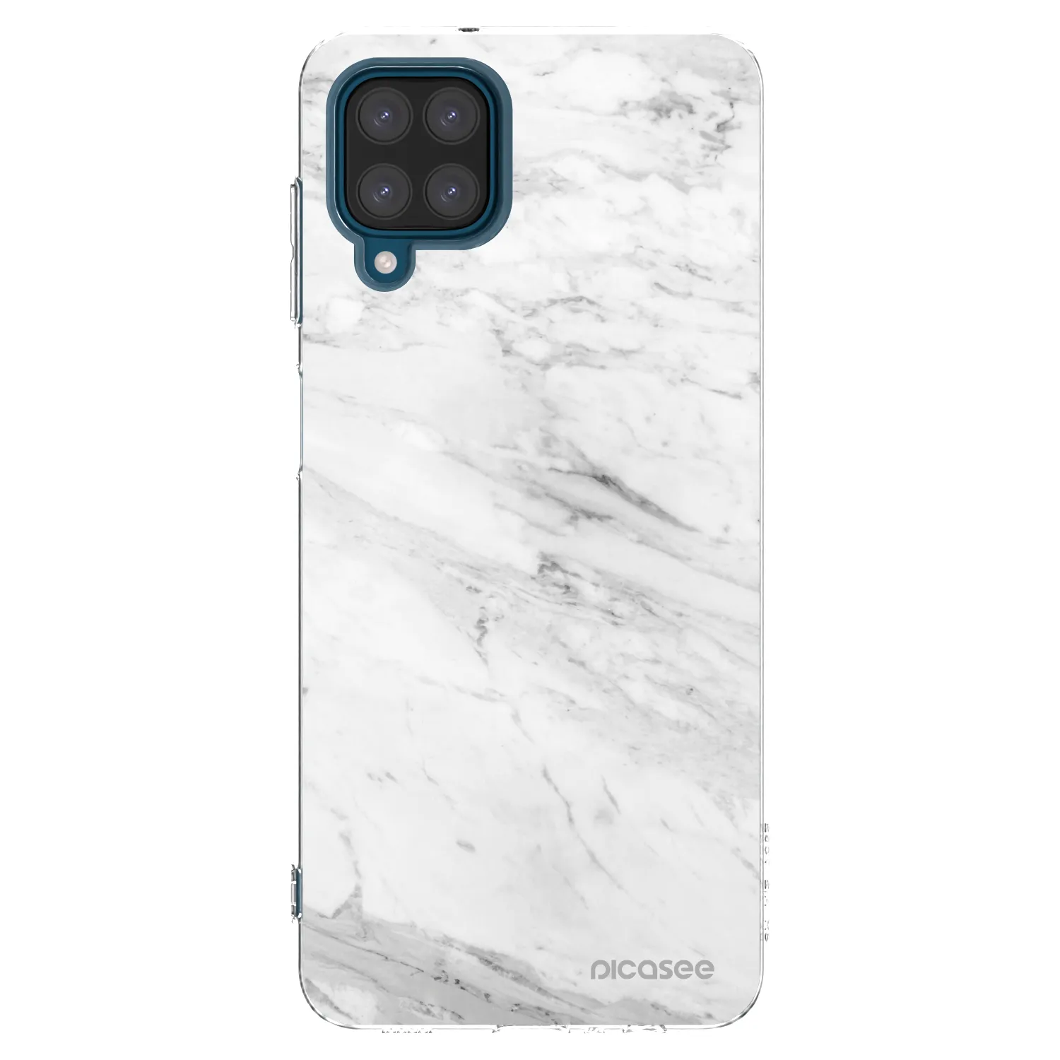 Picasee silikonski prozorni ovitek za Samsung Galaxy A12 A125F - White marble