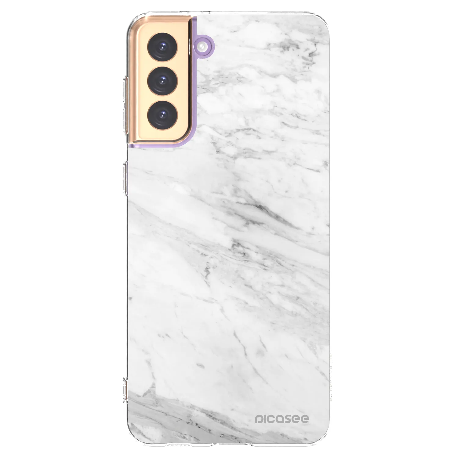 Picasee silikonski prozorni ovitek za Samsung Galaxy S21+ 5G G996F - White marble