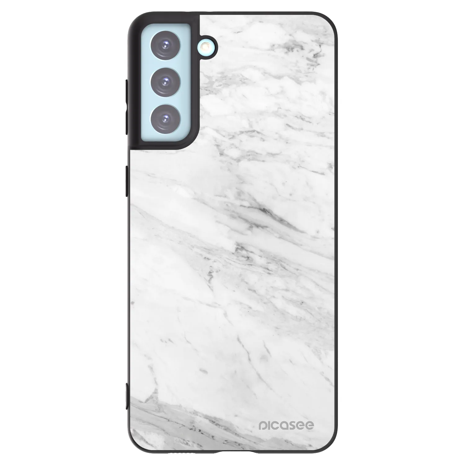 Picasee silikonski črni ovitek za Samsung Galaxy S21+ 5G G996F - White marble