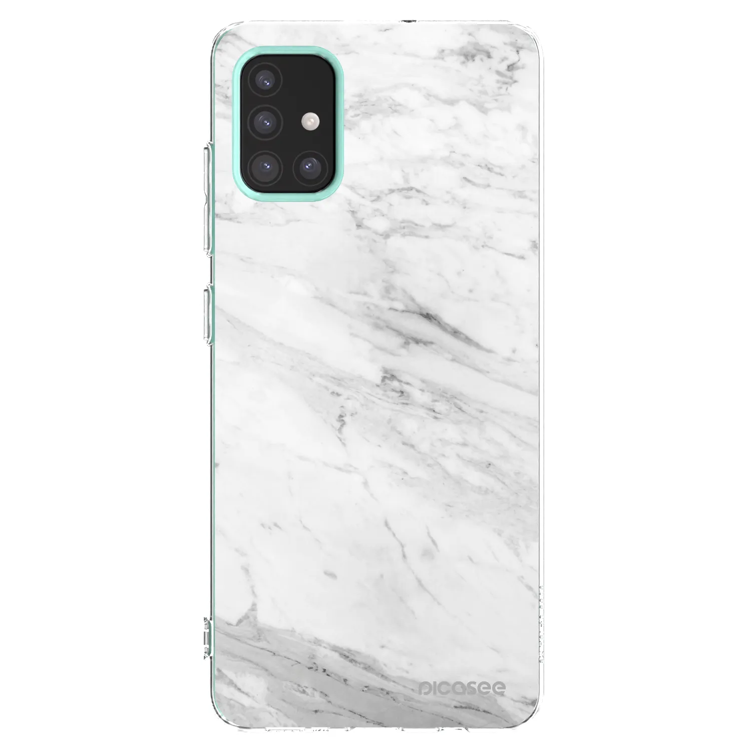 Picasee silikonski prozorni ovitek za Samsung Galaxy M31s - White marble