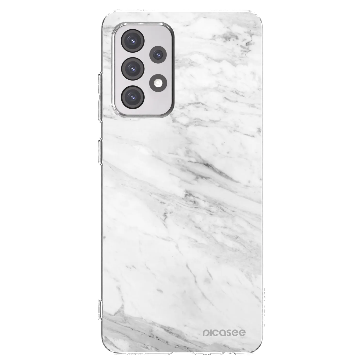 Picasee silikonski prozorni ovitek za Samsung Galaxy A52 5G A525F - White marble