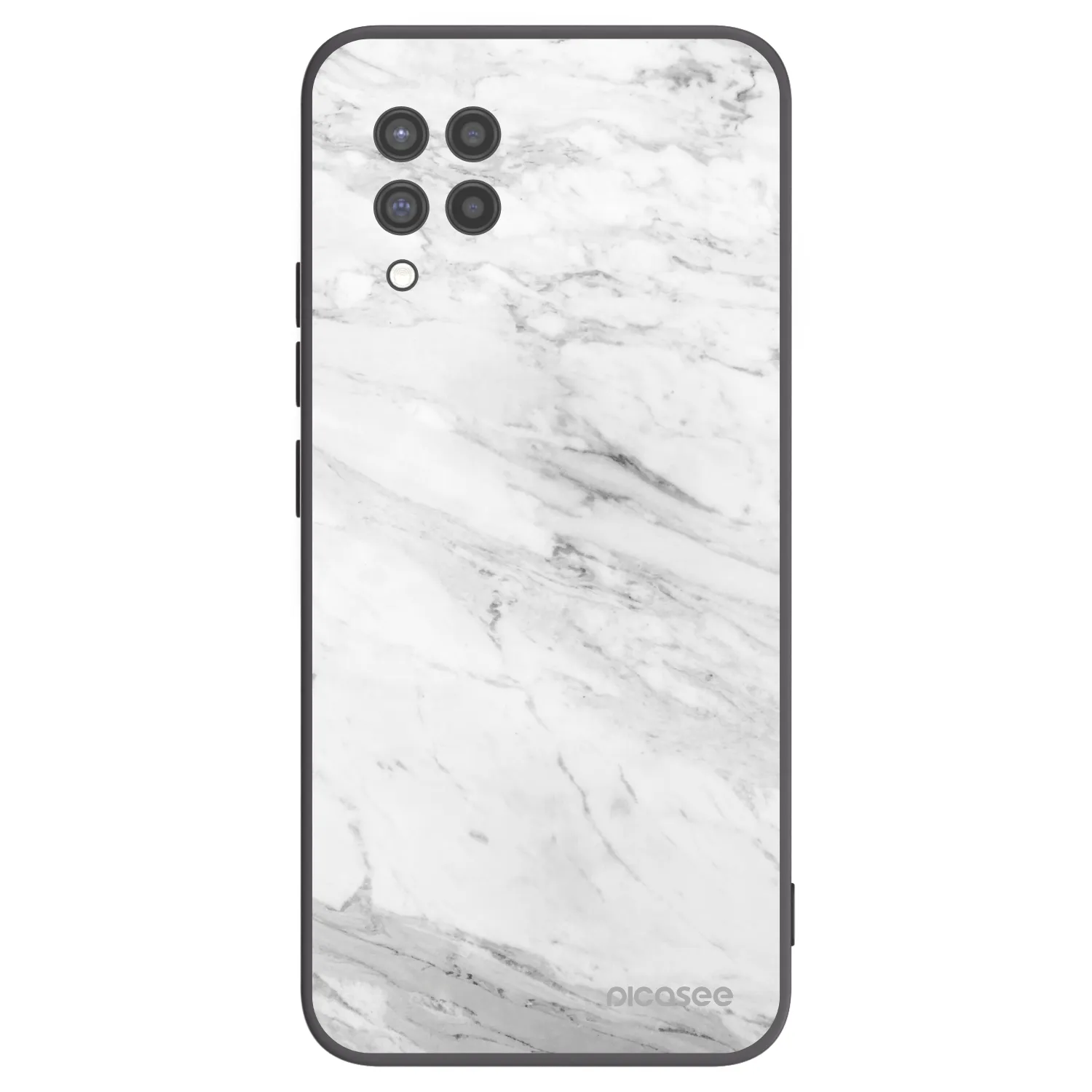 Picasee silikonski črni ovitek za Samsung Galaxy A42 A426B - White marble