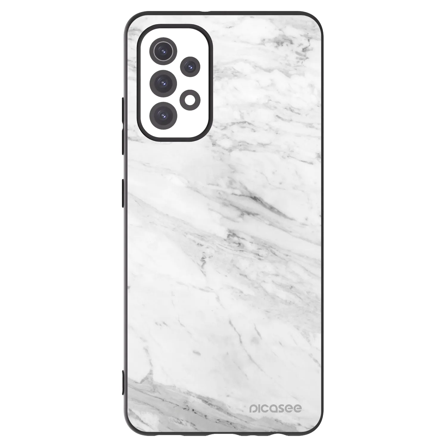 Picasee silikonski črni ovitek za Samsung Galaxy A32 5G A326B - White marble