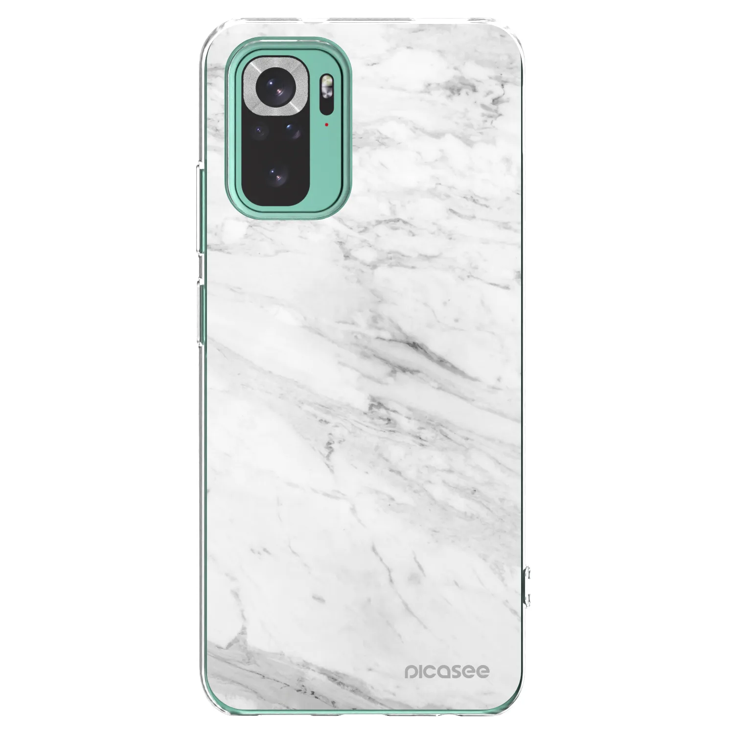 Picasee silikonski prozorni ovitek za Xiaomi Redmi Note 10 Pro - White marble