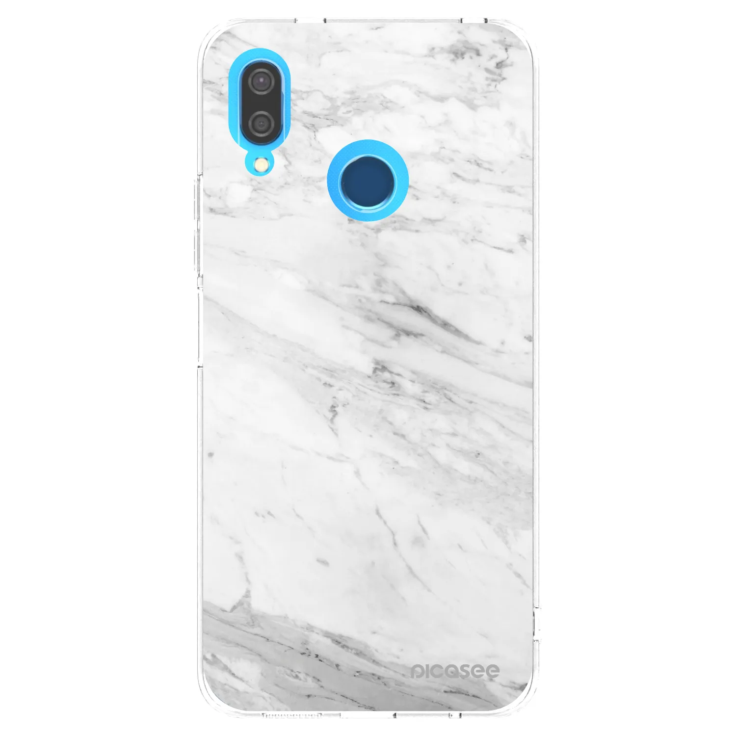 Picasee silikonski prozorni ovitek za Huawei P20 Lite - White marble