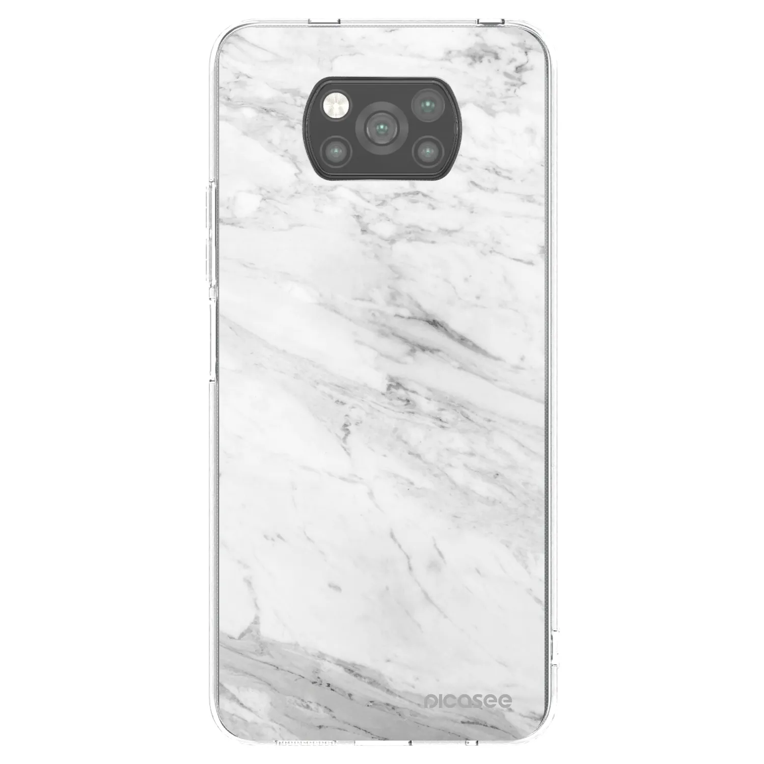 Picasee silikonski črni ovitek za Xiaomi Poco X3 Pro - White marble
