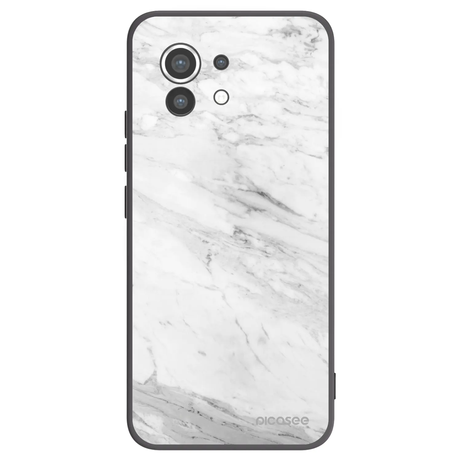 Picasee silikonski črni ovitek za Xiaomi Mi 11 - White marble
