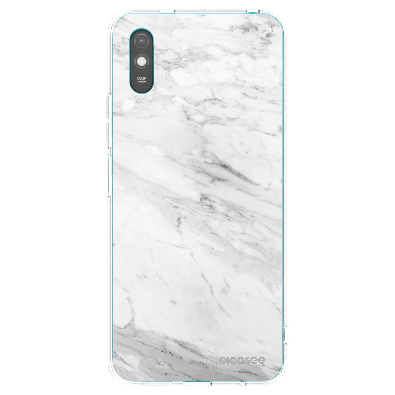 Picasee silikonski prozorni ovitek za Xiaomi Redmi 9AT - White marble