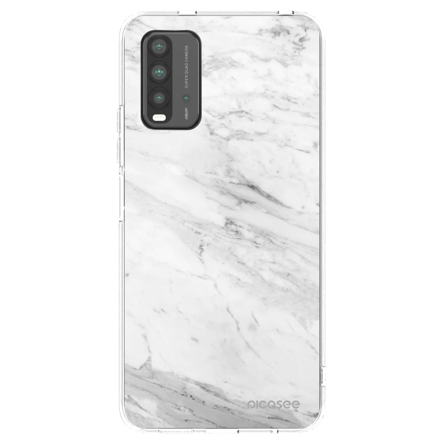 Picasee silikonski prozorni ovitek za Xiaomi Redmi 9T - White marble