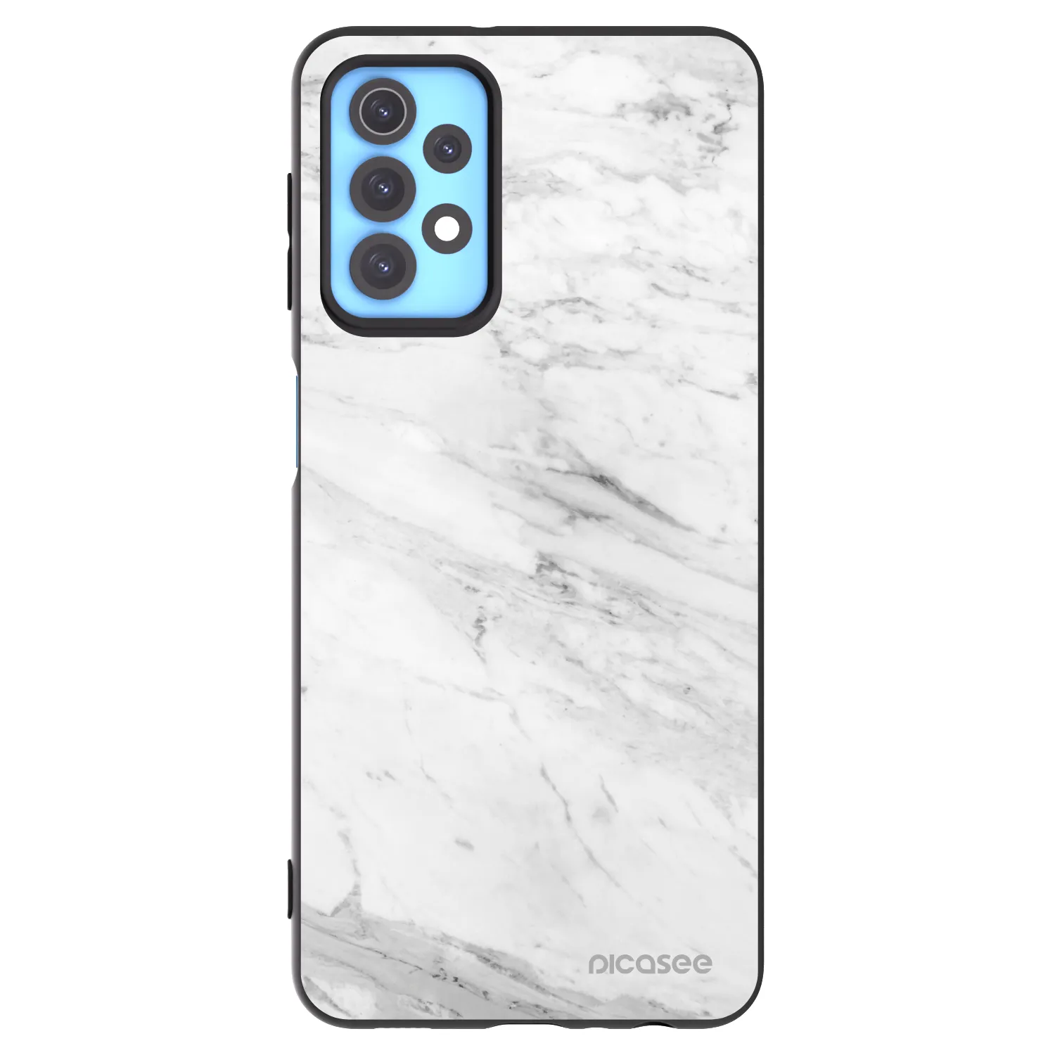 Picasee silikonski črni ovitek za Samsung Galaxy A32 4G SM-A325F - White marble