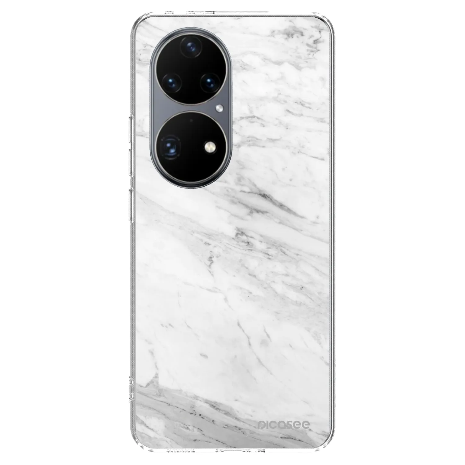 Picasee silikonski prozorni ovitek za Huawei P50 - White marble