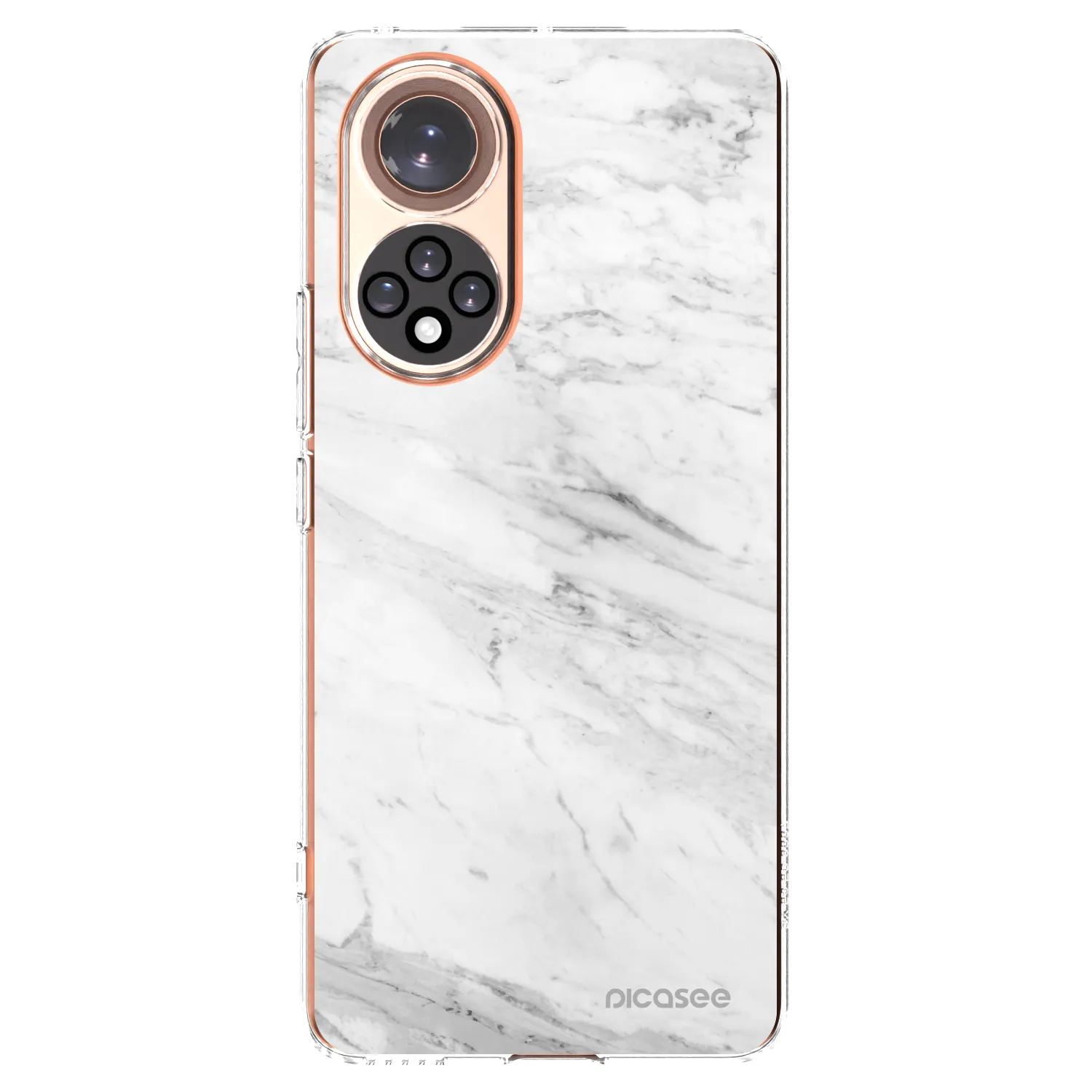 Picasee silikonski prozorni ovitek za Huawei Nova 9 - White marble