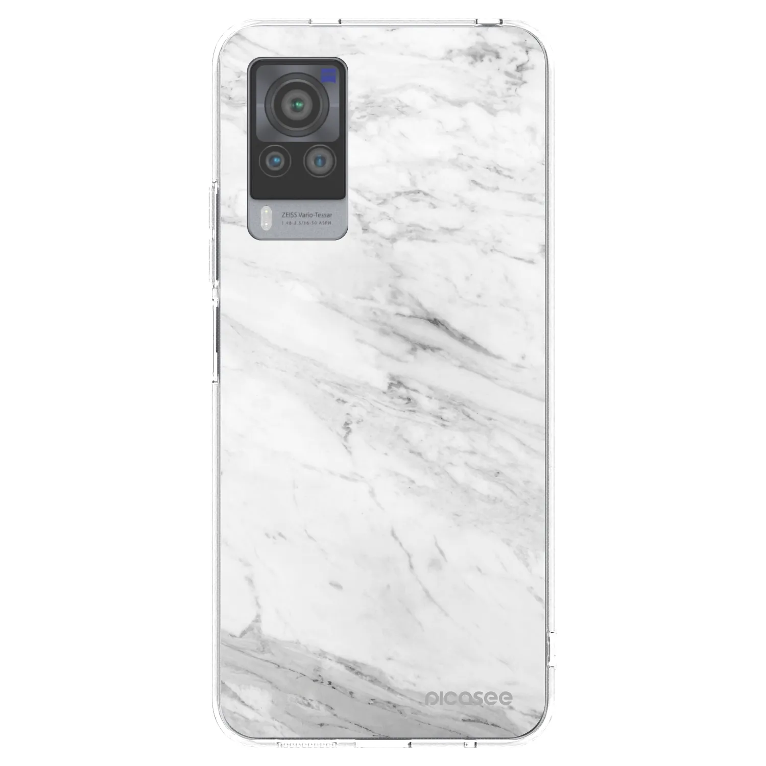 Picasee silikonski prozorni ovitek za Vivo X60 Pro 5G - White marble