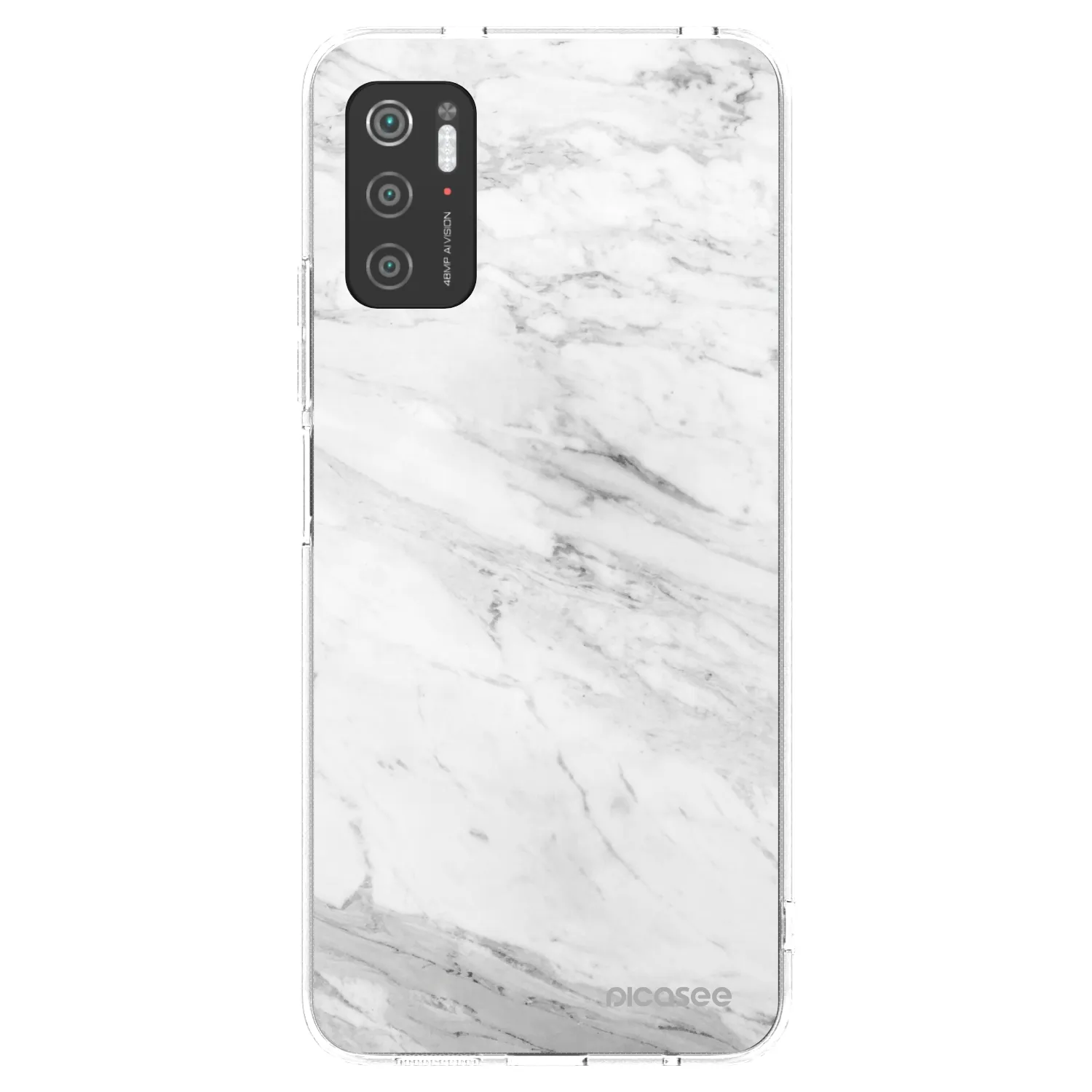 Picasee silikonski prozorni ovitek za Xiaomi Poco M3 Pro 5G - White marble