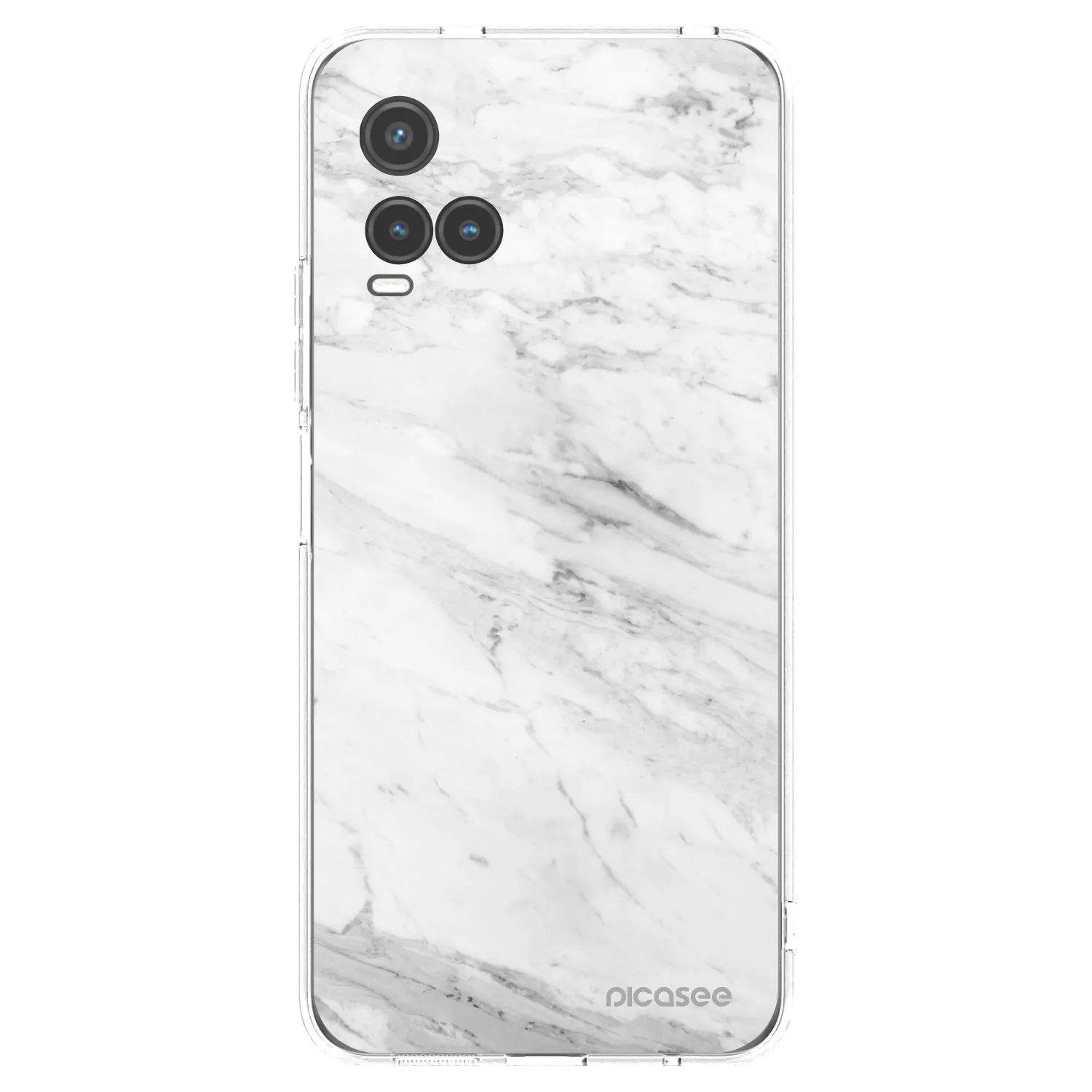 Picasee silikonski prozorni ovitek za Vivo Y33s - White marble