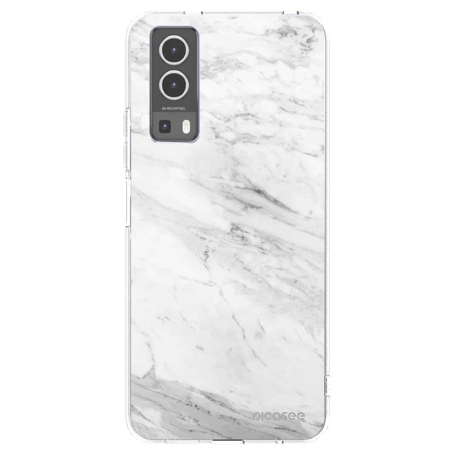 Picasee silikonski prozorni ovitek za Vivo Y72 5G - White marble