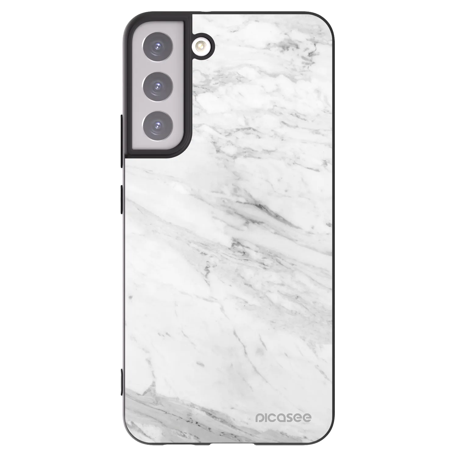 Picasee silikonski črni ovitek za Samsung Galaxy S22+ 5G - White marble