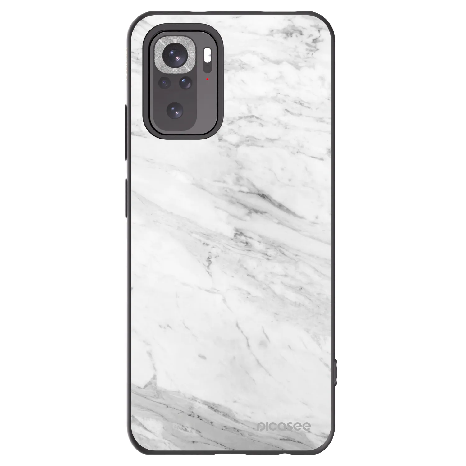 Picasee silikonski črni ovitek za Xiaomi Redmi Note 11S 4G - White marble