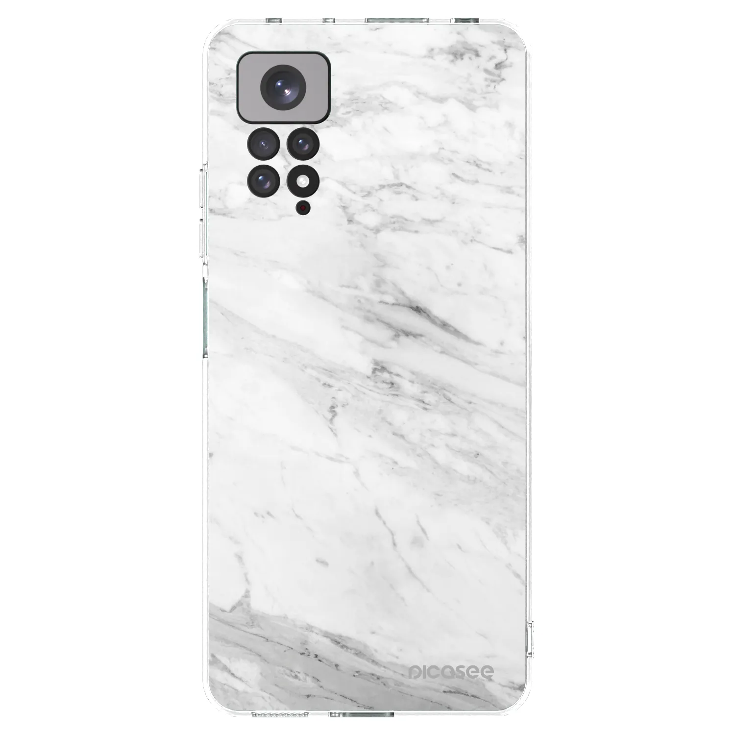 Picasee silikonski prozorni ovitek za Xiaomi Redmi Note 11S 4G - White marble
