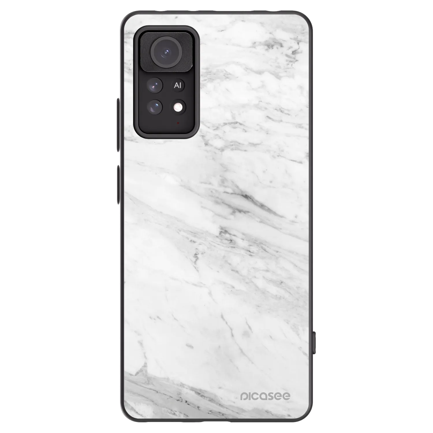 Picasee silikonski črni ovitek za Xiaomi Redmi Note 11 Pro 5G - White marble