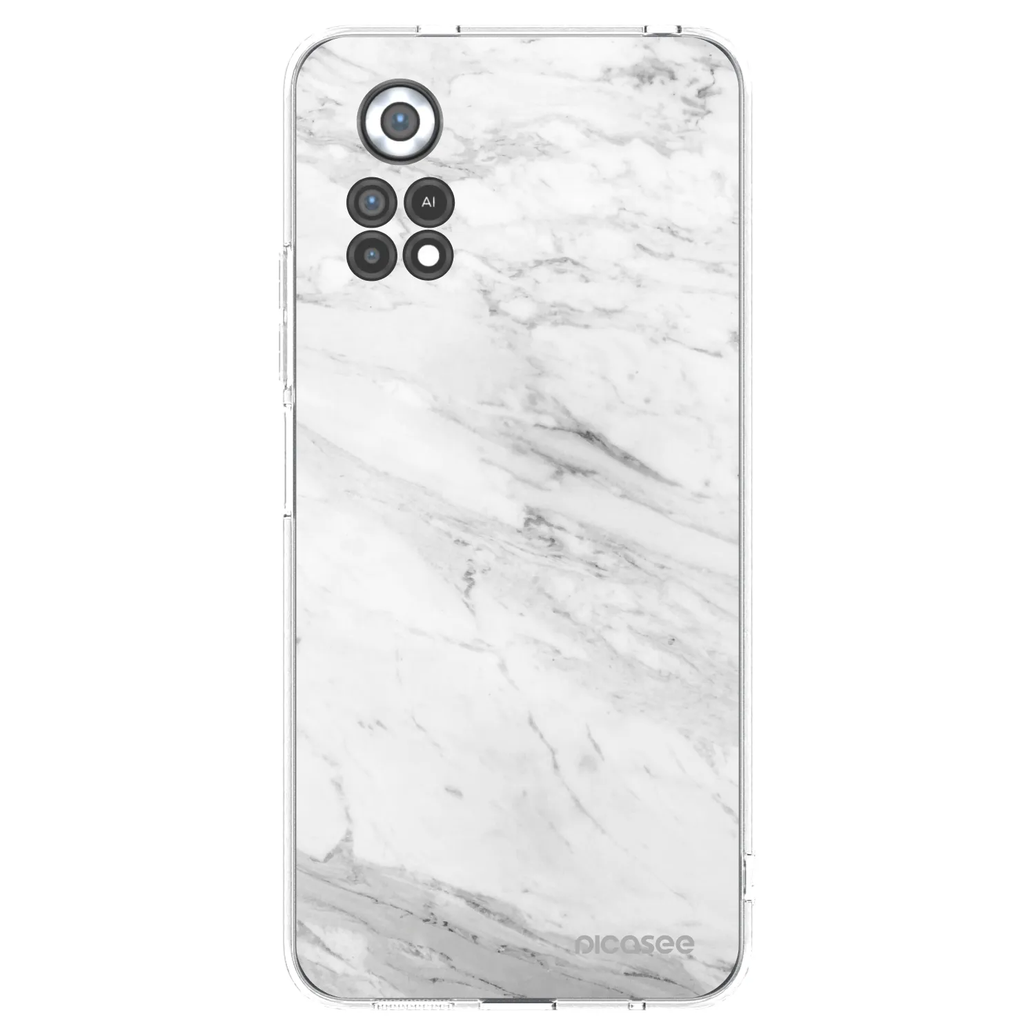 Picasee silikonski prozorni ovitek za Xiaomi Poco X4 Pro 5G - White marble
