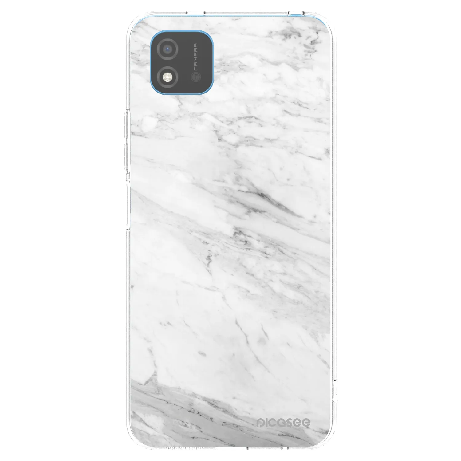 Picasee silikonski prozorni ovitek za Realme C11 (2021) - White marble