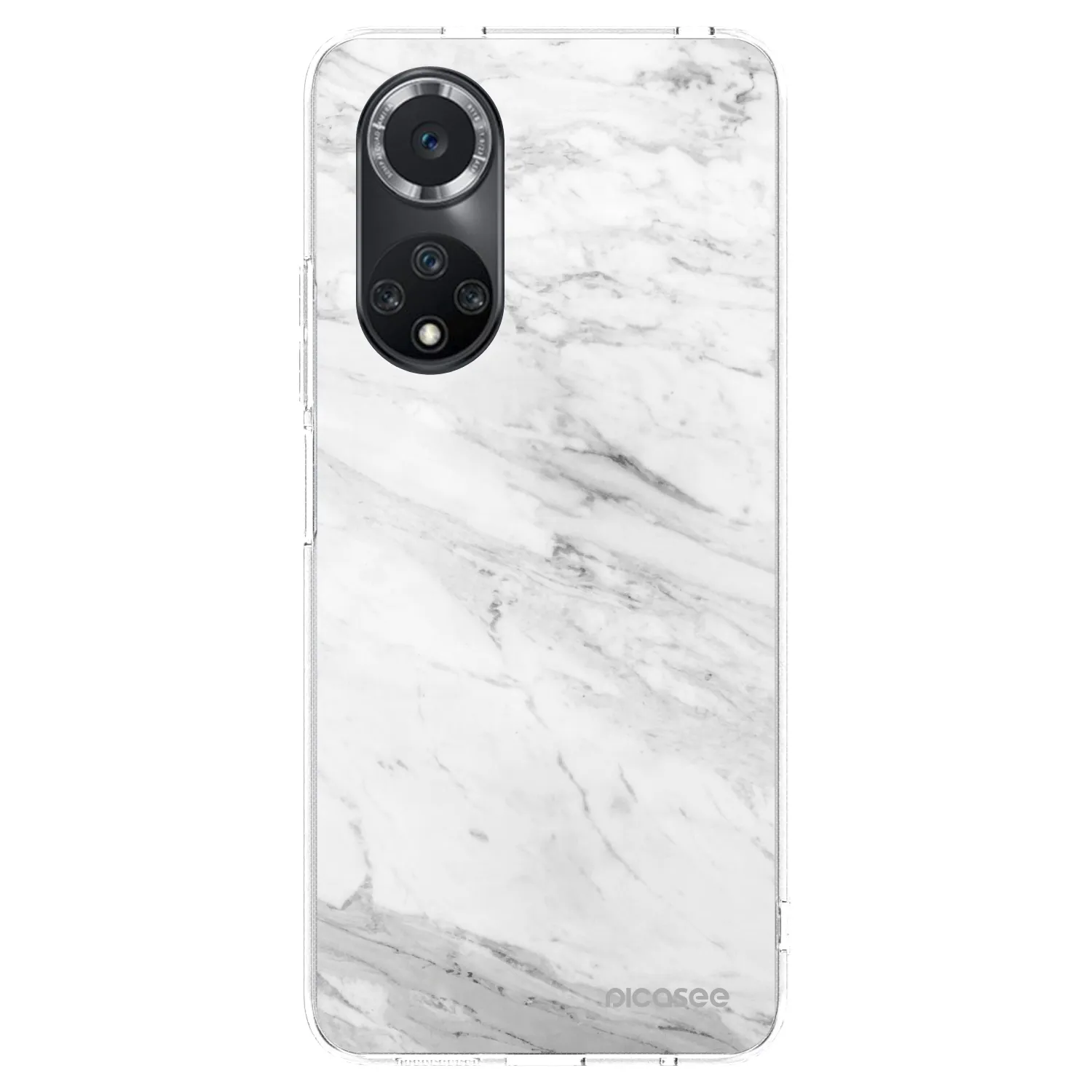 Picasee silikonski prozorni ovitek za Huawei Nova 9 SE - White marble