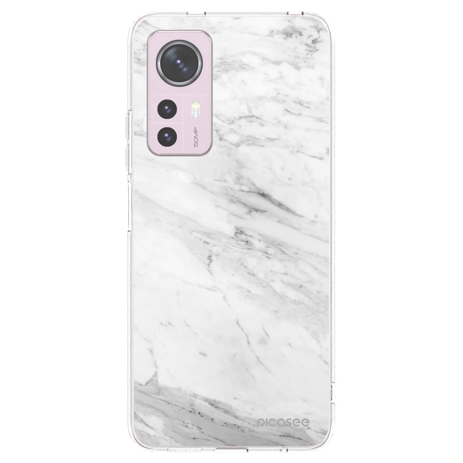 Picasee silikonski prozorni ovitek za Xiaomi 12 - White marble