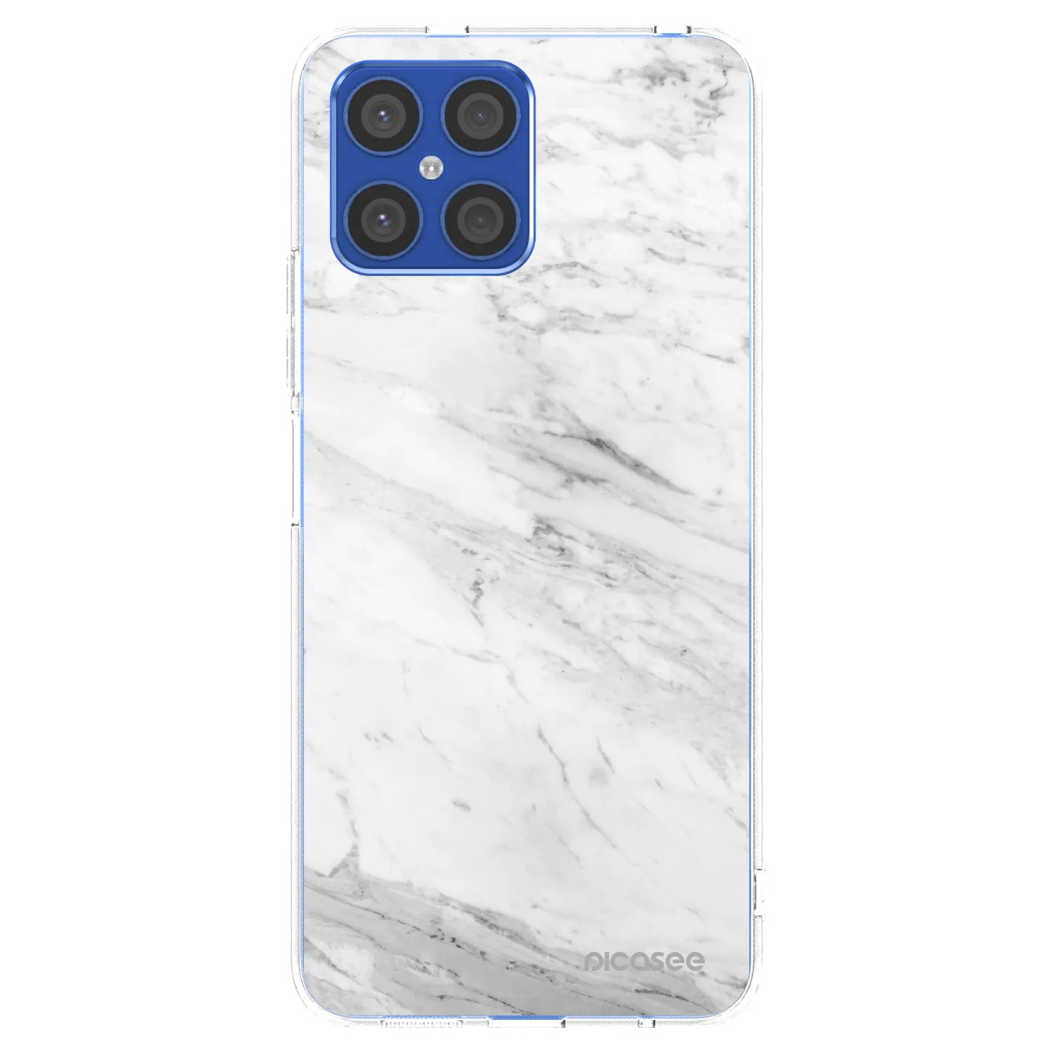 Picasee silikonski prozorni ovitek za Honor X8 4G - White marble
