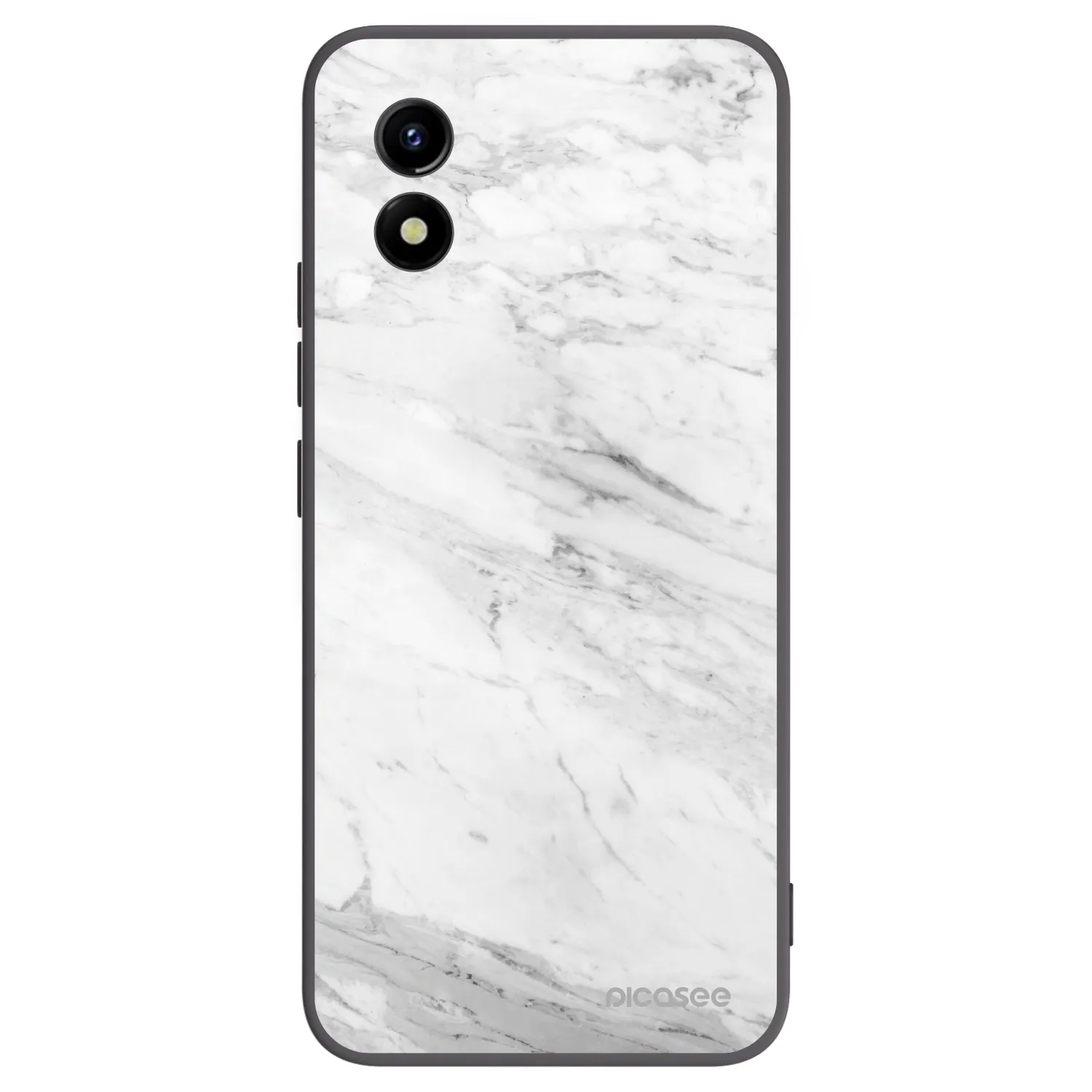 Picasee silikonski črni ovitek za Vivo Y01 - White marble