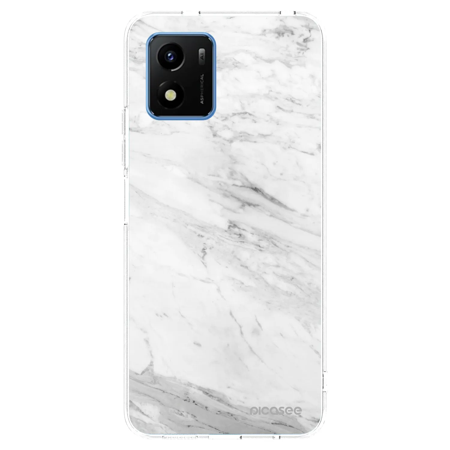 Picasee silikonski prozorni ovitek za Vivo Y01 - White marble