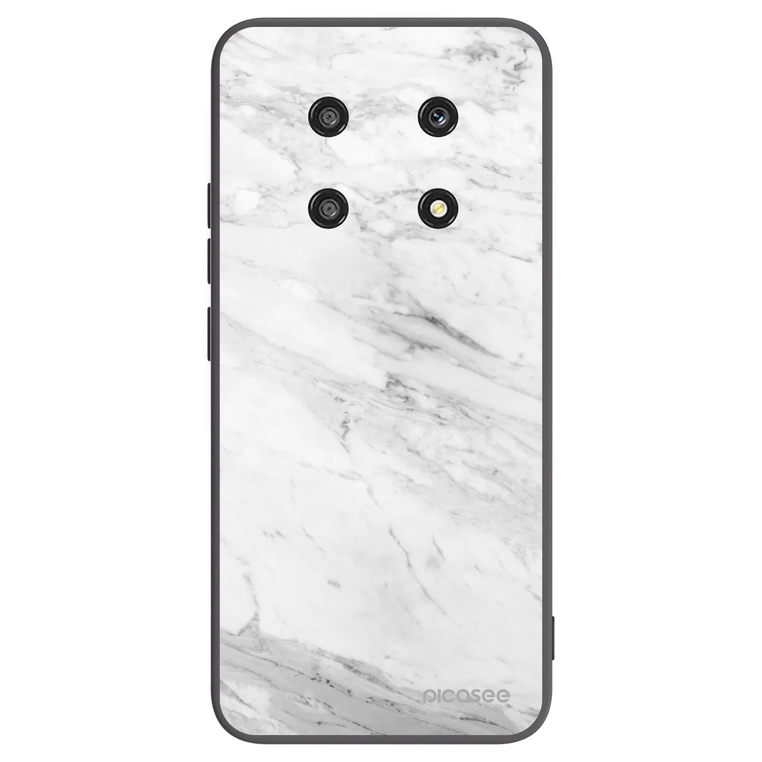 Picasee silikonski črni ovitek za Honor Magic4 Lite 5G - White marble