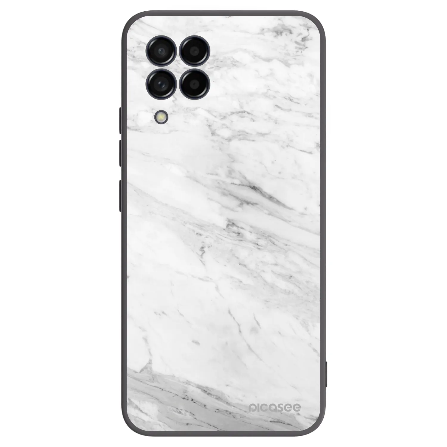 Picasee silikonski črni ovitek za Samsung Galaxy M53 5G - White marble