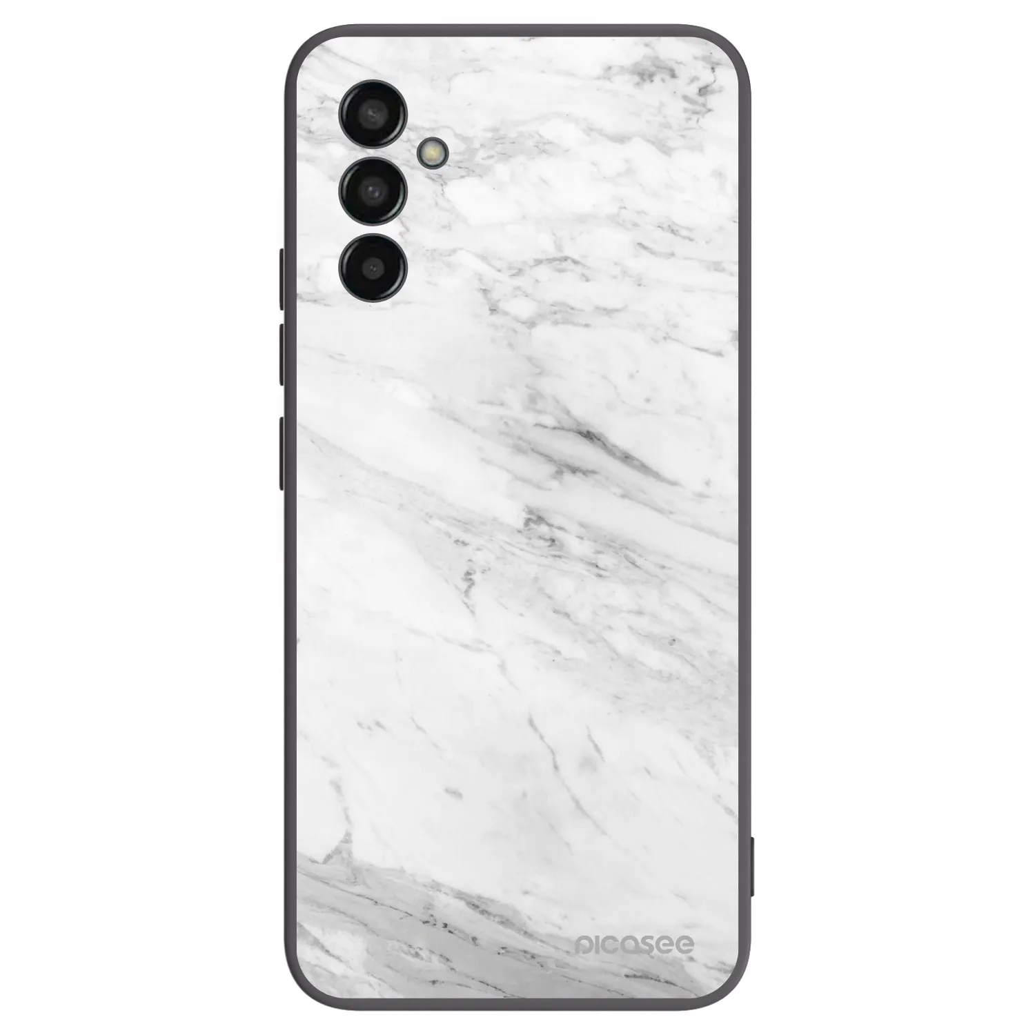 Picasee silikonski črni ovitek za Samsung Galaxy M13 M135F - White marble