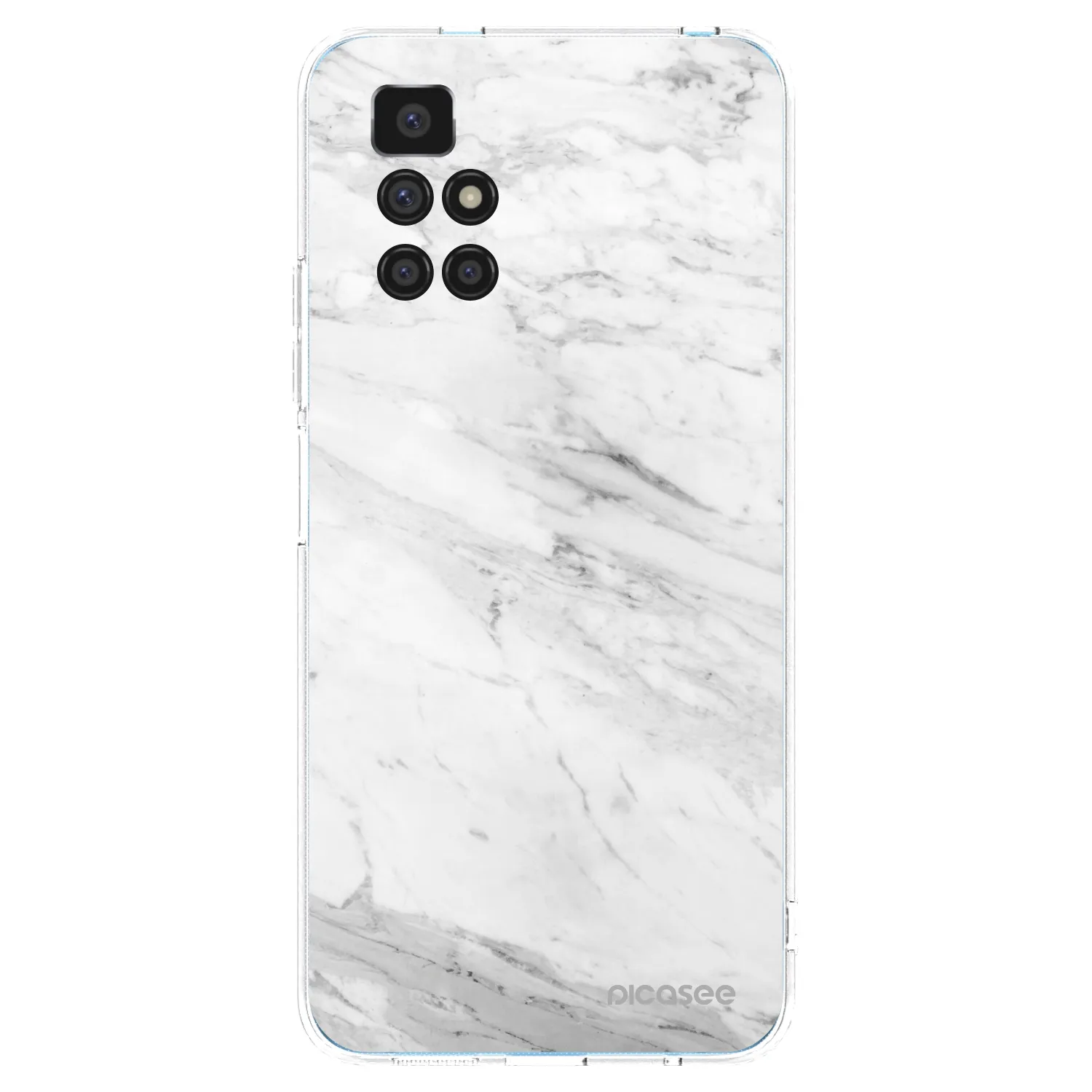 Picasee silikonski prozorni ovitek za Xiaomi Redmi 10 (2022) - White marble