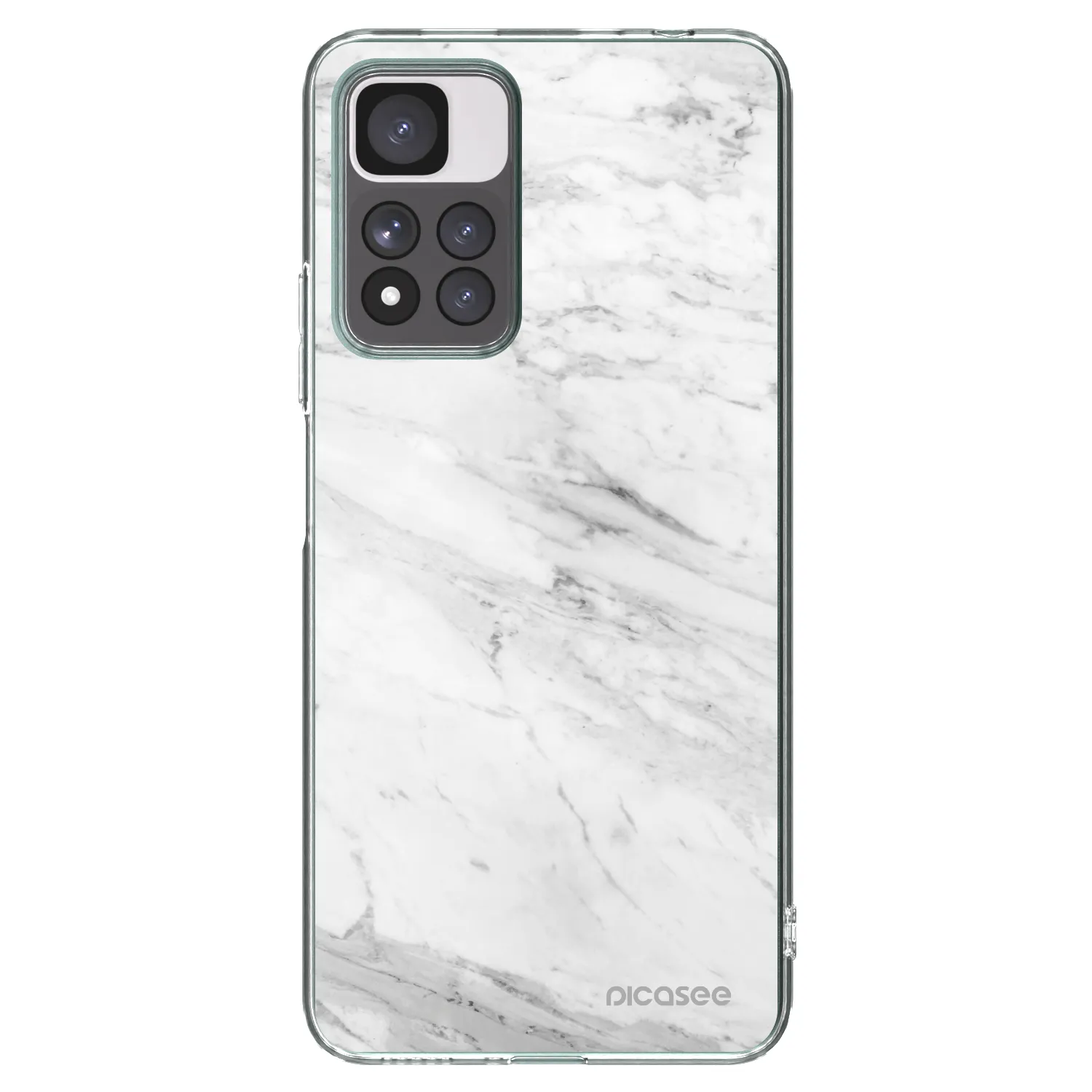 Picasee silikonski prozorni ovitek za Xiaomi Redmi Note 11 Pro+ 5G - White marble