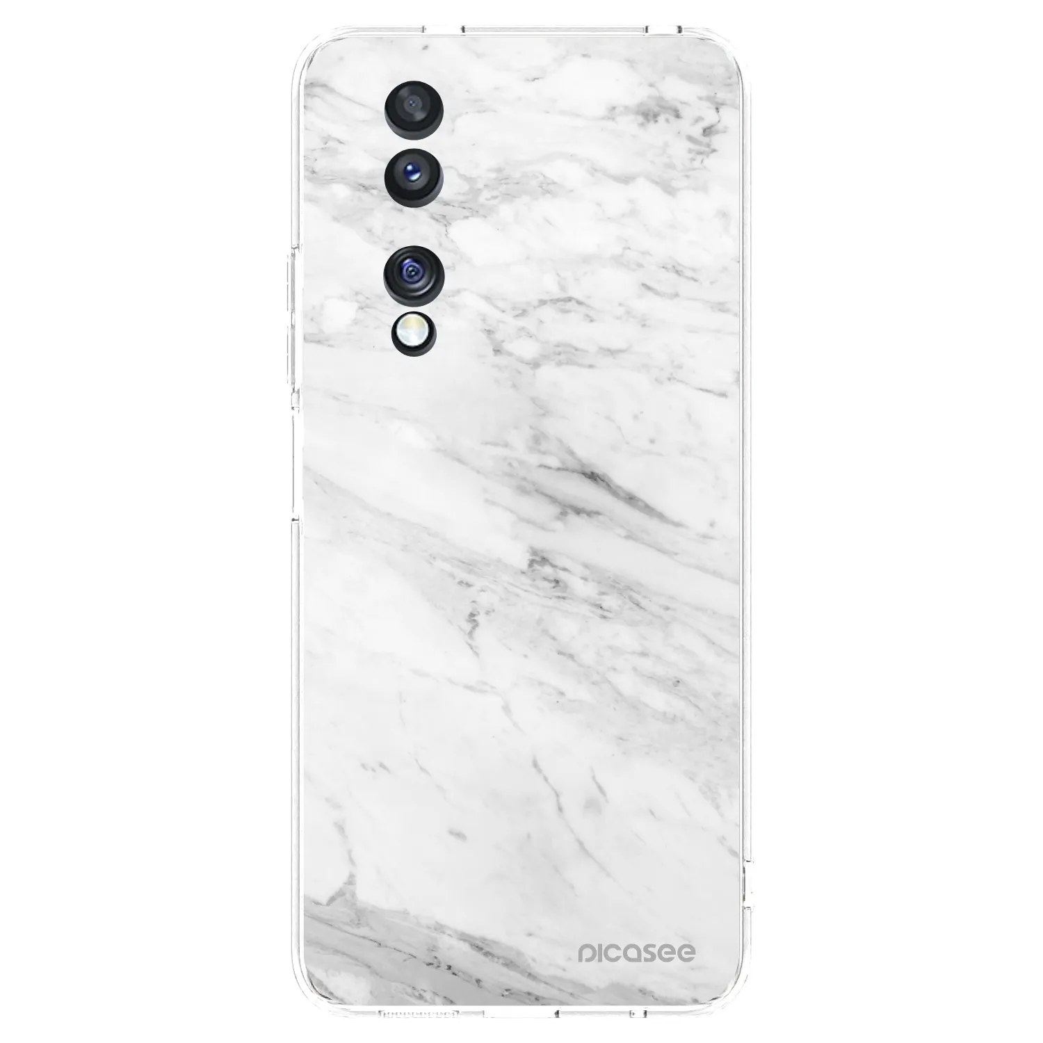 Picasee silikonski prozorni ovitek za Honor 70 - White marble
