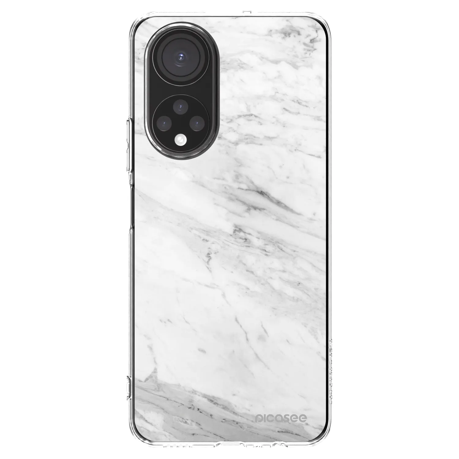 Picasee silikonski prozorni ovitek za Honor X7 - White marble