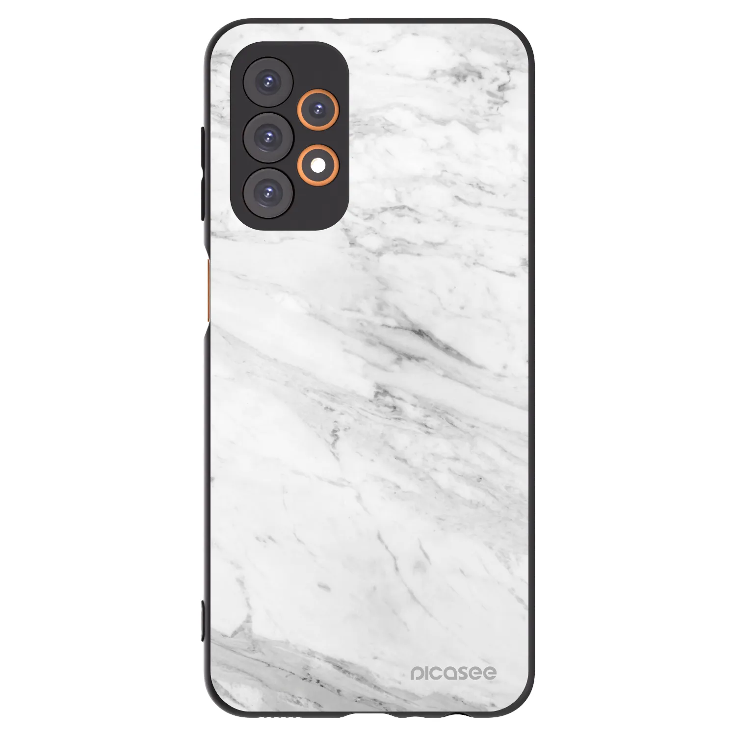 Picasee silikonski črni ovitek za Samsung Galaxy A23 A235F 4G - White marble