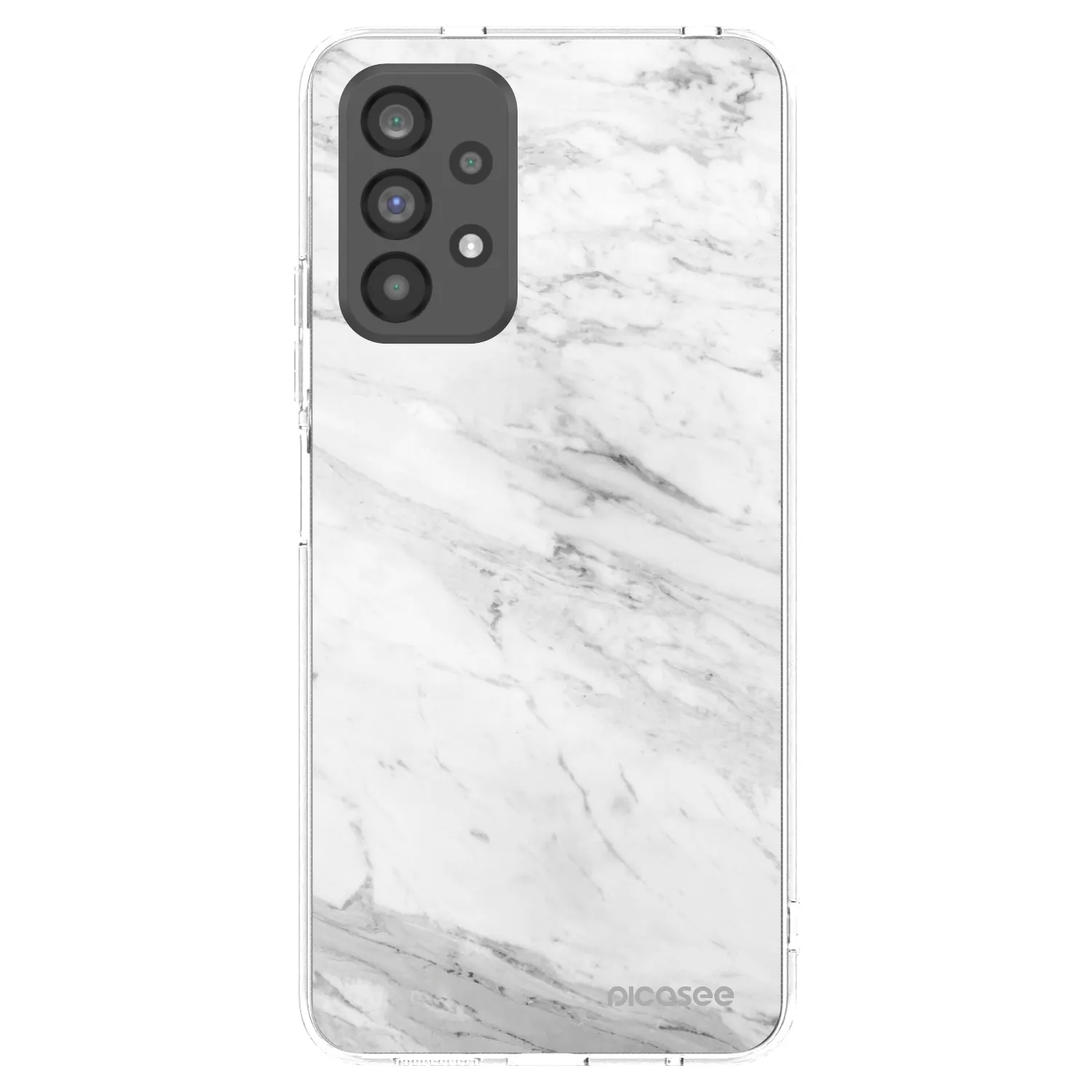 Picasee silikonski prozorni ovitek za Samsung Galaxy A73 5G - White marble