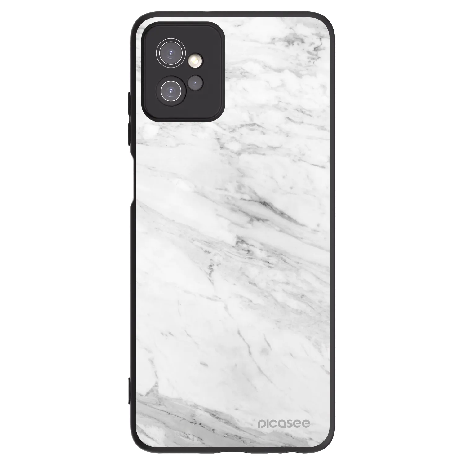Picasee silikonski črni ovitek za Motorola Moto G32 - White marble