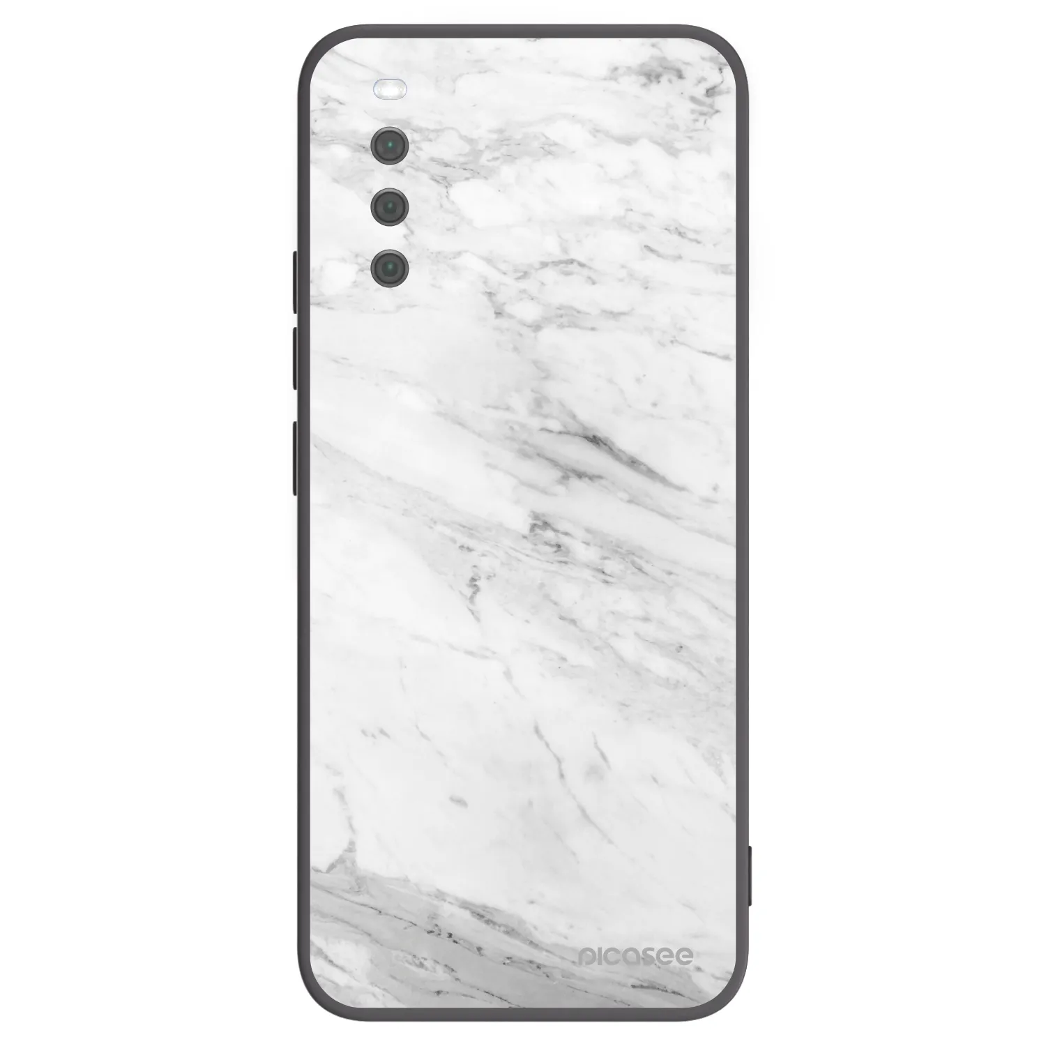 Picasee silikonski črni ovitek za Sony Xperia 10 III - White marble