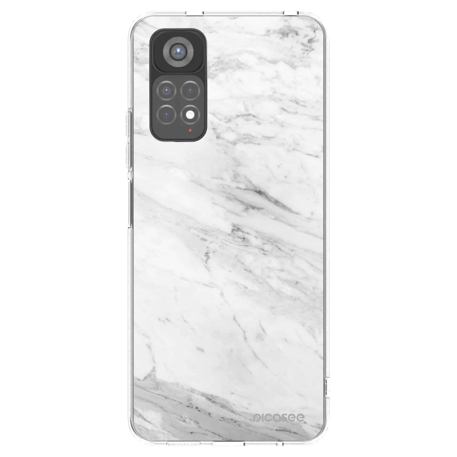 Picasee silikonski prozorni ovitek za Xiaomi Redmi Note 11S 5G - White marble